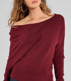 Cute And Cozy Off-Shoulder Knit Sweater