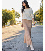 Cozy Factor Ribbed Knit Off-The-Shoulder Sweater