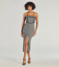 Chic Beauty Strappy Back Knit Midi Dress