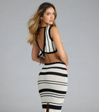 Way She Moves Striped Bra Top