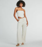 Cutest Babe Wide Leg Linen Trouser Pants
