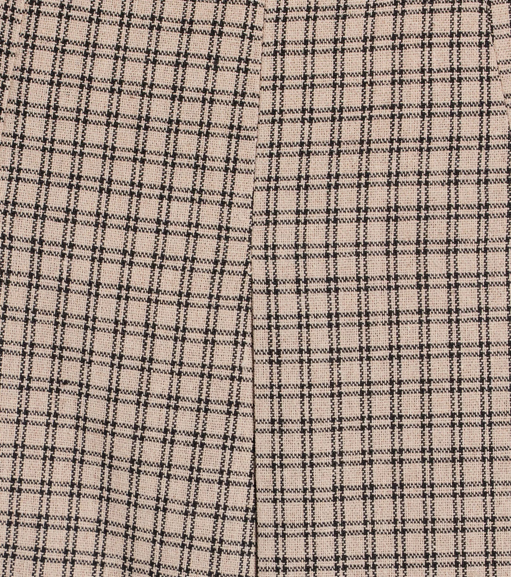 Keep On Charming High-Rise Plaid Linen Skort