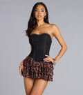 Wild Streak Denim Corset Romper
