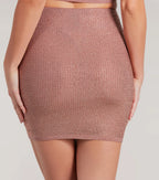 Holiday Hottie Glitter Bodycon Mini Skirt