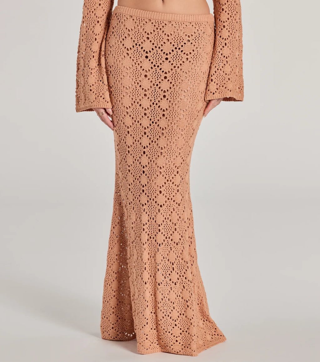 Weekend Mood Crochet Maxi Skirt