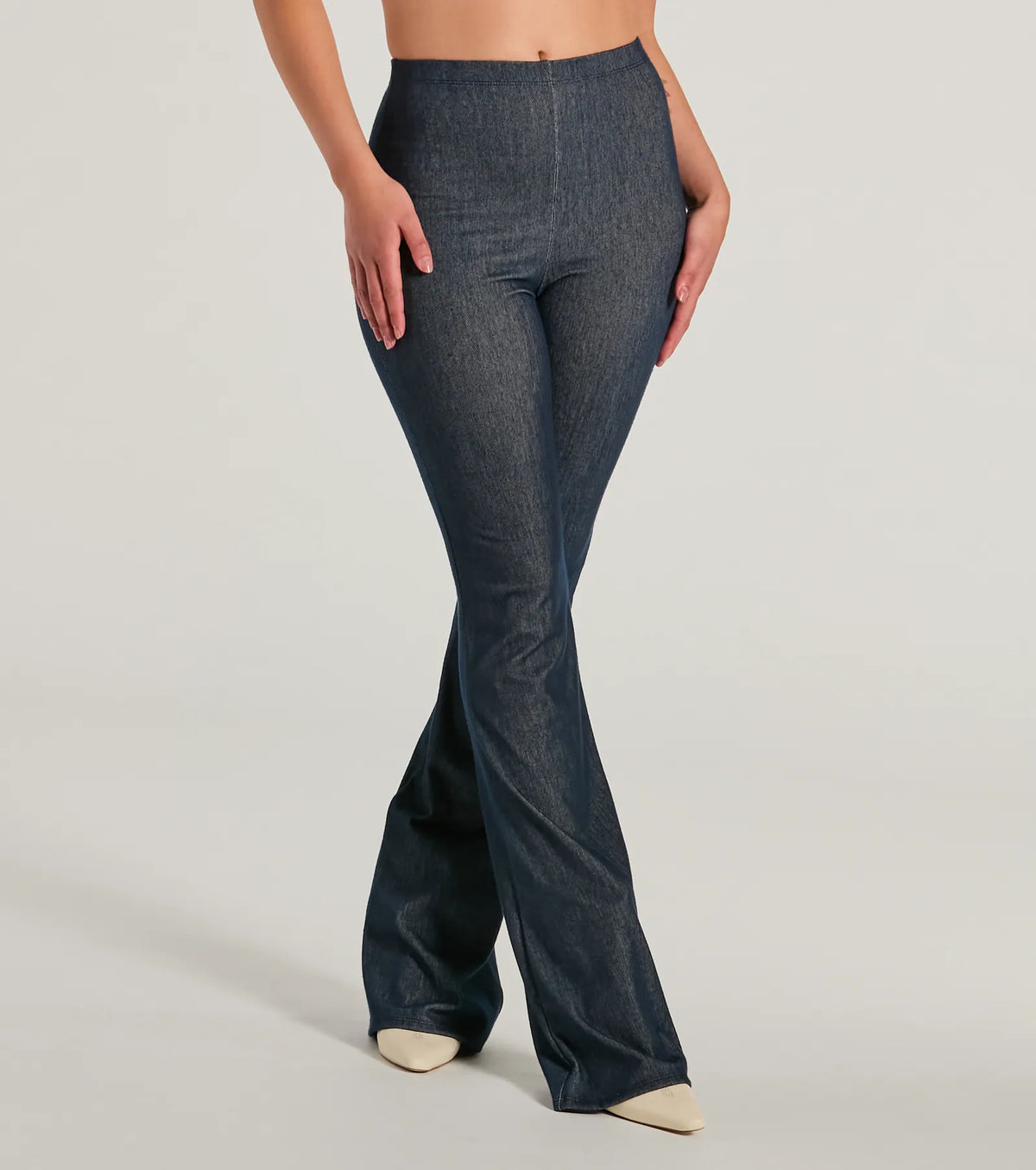 Cause A Commotion High Rise Flare Denim Pants