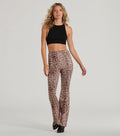 Walk On The Wild Side High Rise Leopard Flare Pants