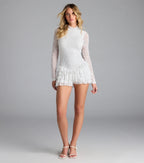 Playful Style Open Back Ruffle Lace Romper