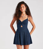 Twisted Style Glitter Skater Romper