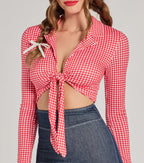 Rodeo Cowgirl Gingham Tie-Front Romper