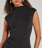 Cool Girl Style Mock Neck Knit Romper