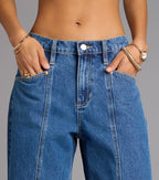 Chill Factor Mid-Rise Barrel Denim Jeans