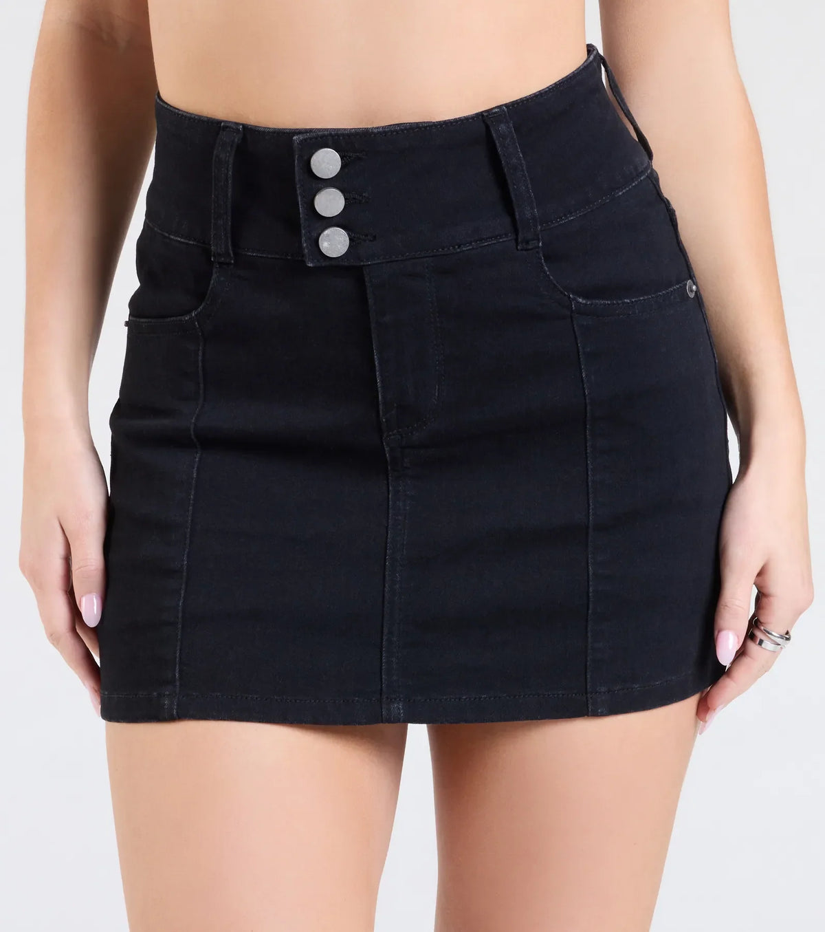 In For A Ride Denim Mini Skort
