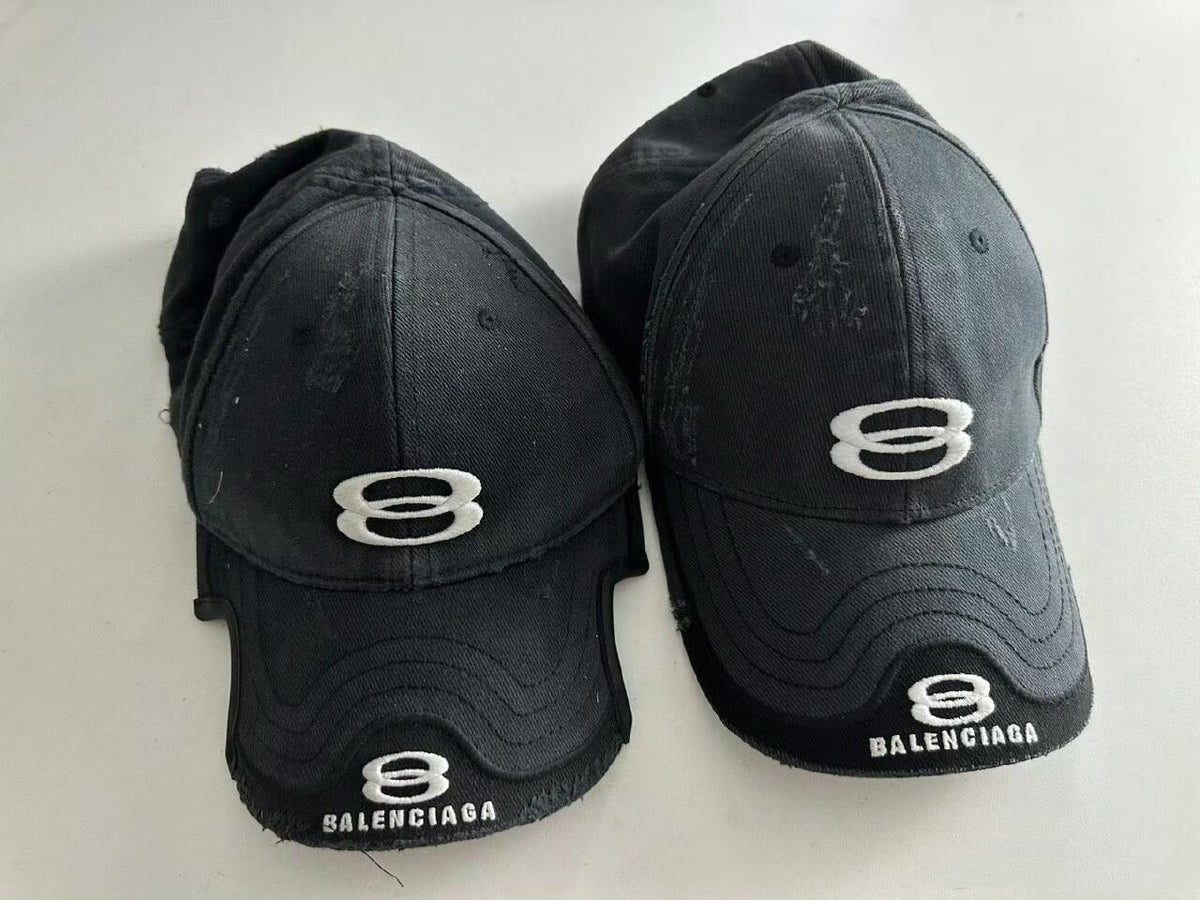 Balenciaga Men's and Women's Solid Color Embroidered Logo Design Cotton Duck Cap Hat #74927