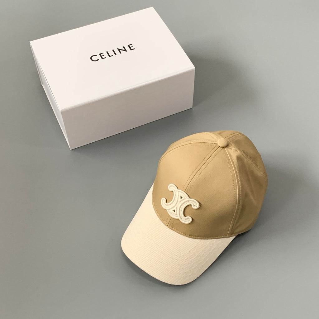 Celine Men's Women's Fashion Retro Letter Embroidery Baseball Cap Solid Color Casual Duck Tongue Hat #75295