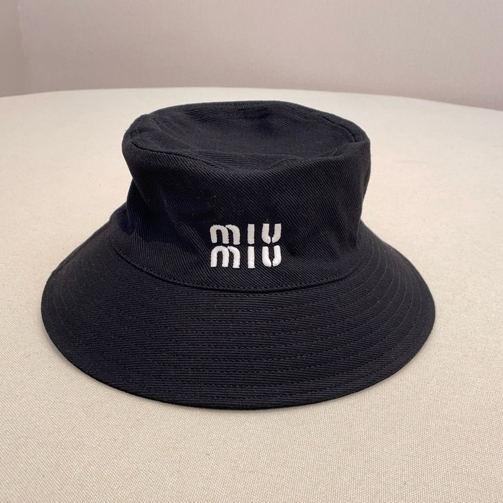 MiuMiu Men's and Women's Solid Color Embroidered Letter Printed Fisherman's Hat Cap #72347