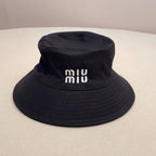 MiuMiu Men's and Women's Solid Color Embroidered Letter Printed Fisherman's Hat Cap #72347