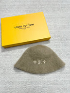 Louis Vuitton LV Fluffy Women's Autumn and Winter Solid Color Embroidered Logo Logo Mohair Fisherman's Hat Cap #74912
