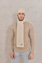 Loro Piana Cashmere Knit Hat Scarf Set #6664
