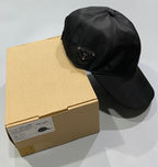 Prada Men's Women's Logo Metal Logo Sun Hat Peaked Cap #51237