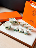 Porcelain Gaiwan Tea Set 8 Piece Gift Box Set