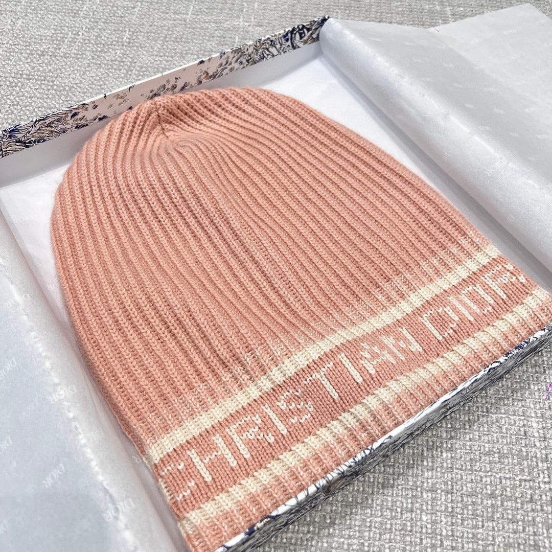 Dior WHITE Knitted Hat Scarf Two-Piece Set #21981
