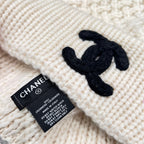 Chanel Knitted Cashmere Scarf Hat #96643