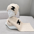 Chanel Knitted Cashmere Scarf Hat #96643