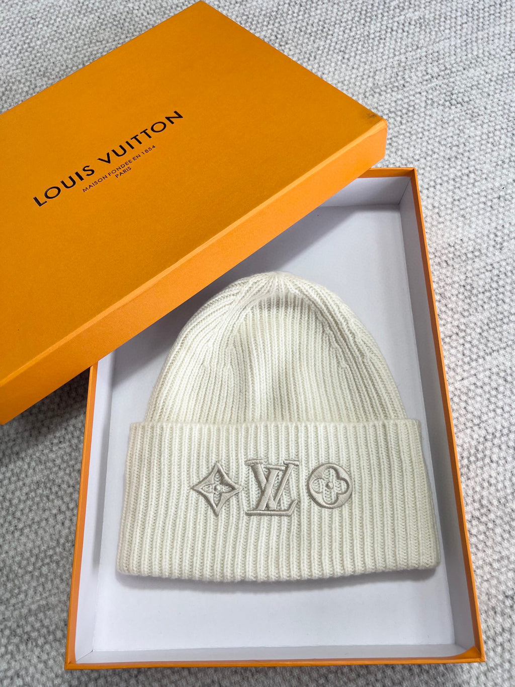 Louis Vuitton Knitted Embroidered Logo Hat Cap #96618