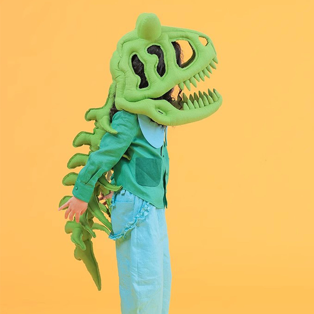 Kid's Fashion Headwear Dinosaur Gift Handmade Custom Solid Color Linen Dinosaur Hat #31321