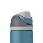 Owala FreeSip Insulated Stainless Steel Water Bottle with Straw for Sports and Travel. BPA-Free. 24-oz. Grey/Blue