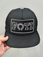 Chrome Hearts Men's Women's Black Letter Embroidered Hip Hop Baseball Cap Casual Duck Tongue Hat #76461
