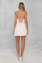 Timeless Romance Strapless Lace Mini Dress White