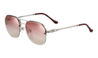CEO Bevel Rimless Drill Mount 18KT White Gold / Pastel Red Gradient Flash Silver DMCE2 0010 48B2