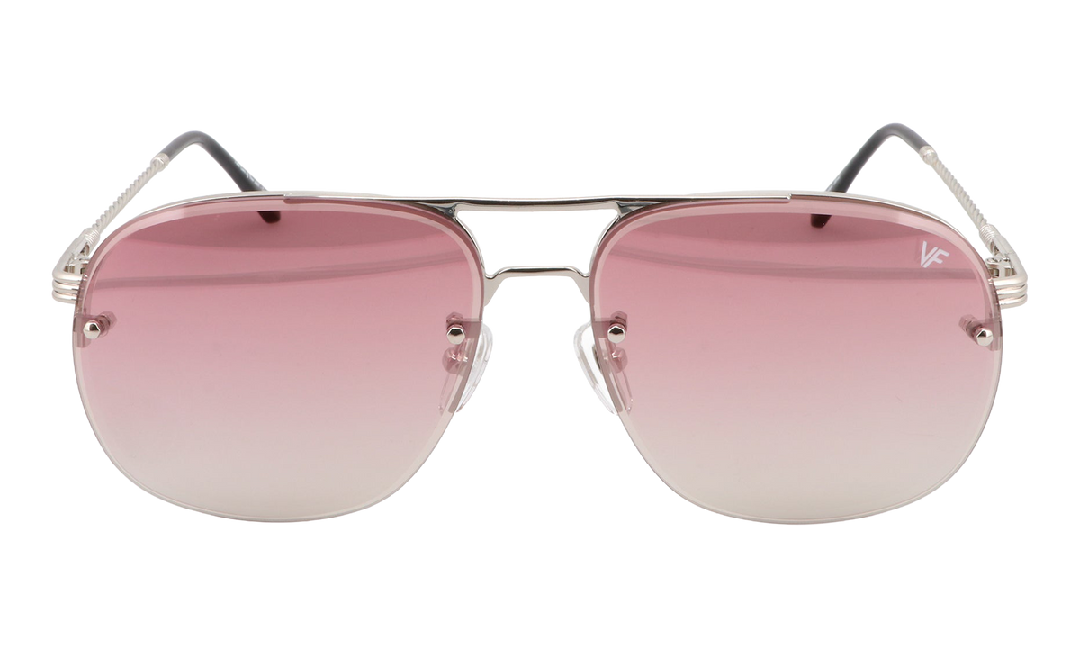 Snatch Bevel Rimless Drill Mount 18KT White Gold / Pastel Red Flash Silver DMSN2 0008 48D2