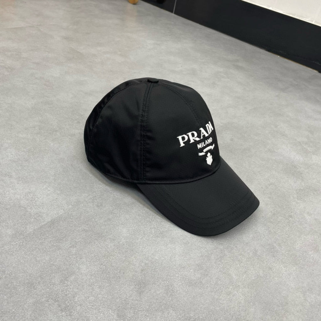 Prada Men's Logo Embroidery Pattern Printed Solid Color Nylon Duck Cap Hat #75813