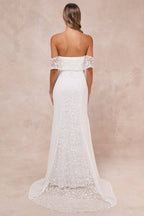 Beloved Beginning White Embroidered Off-the-Shoulder Maxi Dress