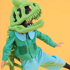 Kid's Fashion Headwear Dinosaur Gift Handmade Custom Solid Color Linen Dinosaur Hat #31321