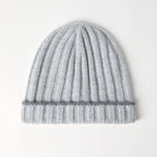 Brunello Cucinelli Men's Autumn And Winter Simple Solid Color Cashmere Ribbed Knit Beanie Casual Pullover Hat Ngvp #9484