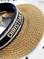Dior D-Ocean Mitzah Women's Summer Knitted Sun Hat Cap #72553