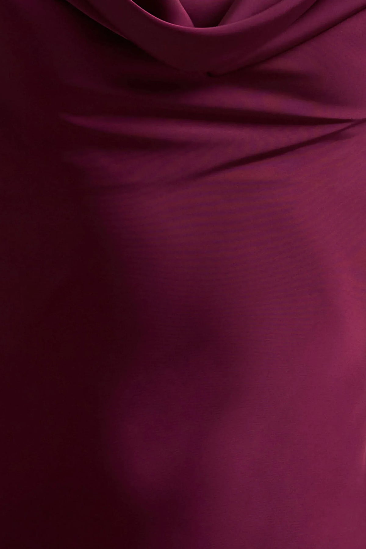 Alesso | Burgundy Satin Cowl-Neck Slip-Maxi Dress