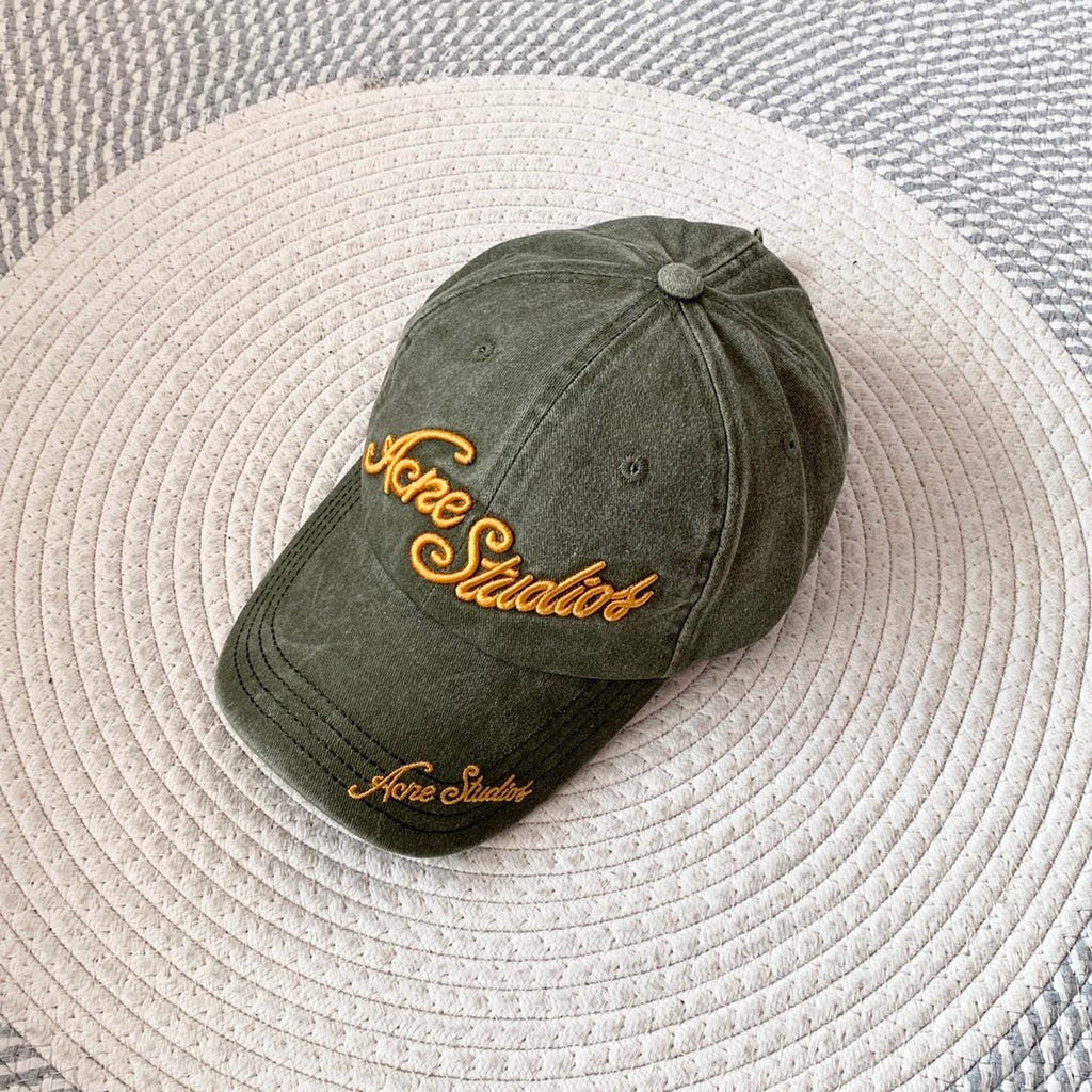 Acne Studios Men's And Women's Solid Color Embroidered Letter Print Cotton Baseball Cap Hat #77755
