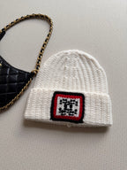 Chanel CC Knitted Cashmere Cold Hat Scarf #395030