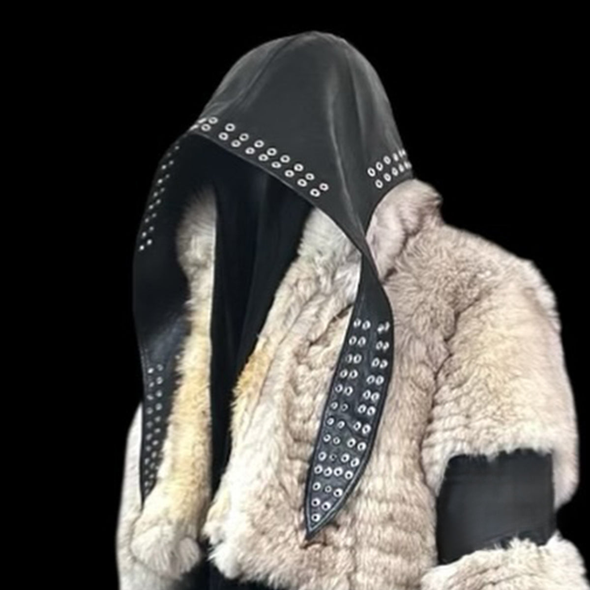 Opium Yvl Style Leather Durag Head Wrap Hat Hip Hop Hats Tie Bandana Playboicarti Same Men Women Fashion High Street Black Leather Hat Cap Ngvp #1318