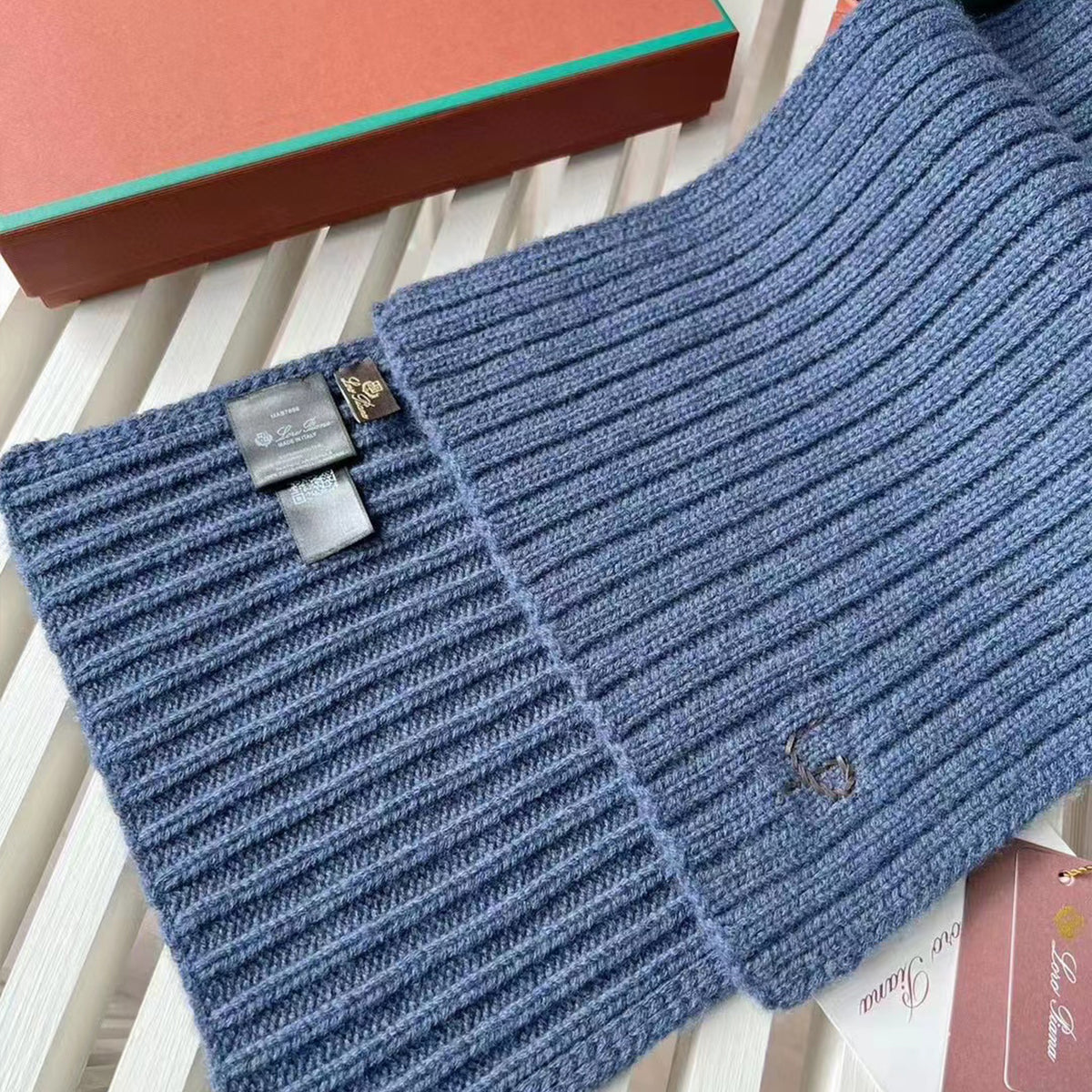 Loro Piana Cashmere Knit Hat Scarf Set #6664