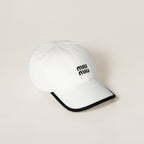 MiuMiu Men's and Women's Colorblocking Embroidered Lettered Duck Hat Cap #76438