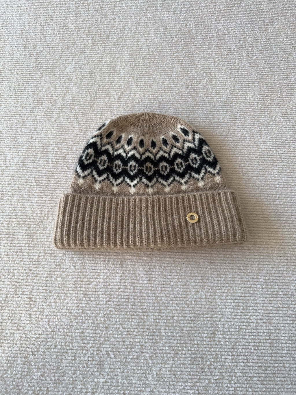 Loro Piana Vintage Jacquard Cashmere Hat #336663