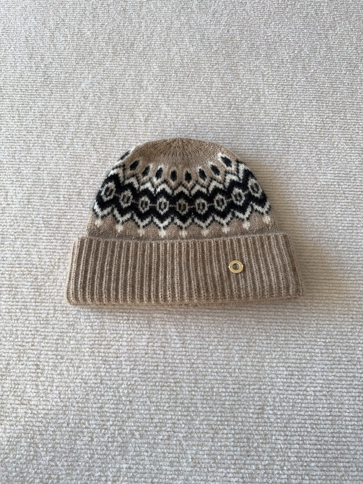 Loro Piana Vintage Jacquard Cashmere Hat #336663
