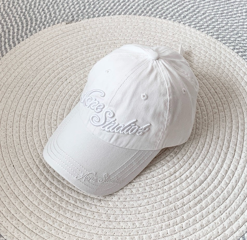 Acne Studios Men's And Women's Solid Color Embroidered Letter Print Cotton Baseball Cap Hat #77755