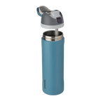 Owala FreeSip Insulated Stainless Steel Water Bottle with Straw for Sports and Travel. BPA-Free. 24-oz. Grey/Blue